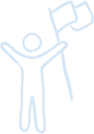 Illustration of two hands holding with a dollar sign above