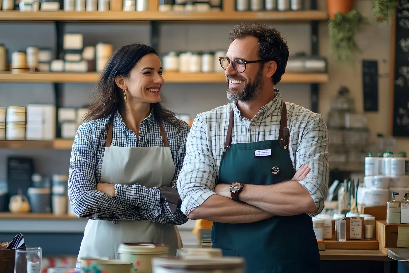 Smiling small-business owners embody the importance of asset protection and continuity planning, demonstrating how thoughtful estate strategies help preserve family businesses, protect wealth, and ensure a lasting legacy for future generations.